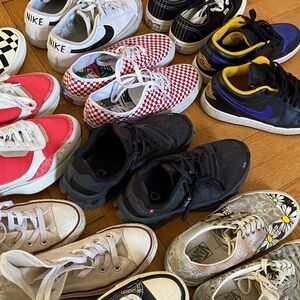 Nike White and Red Sneakers with Athletic Design